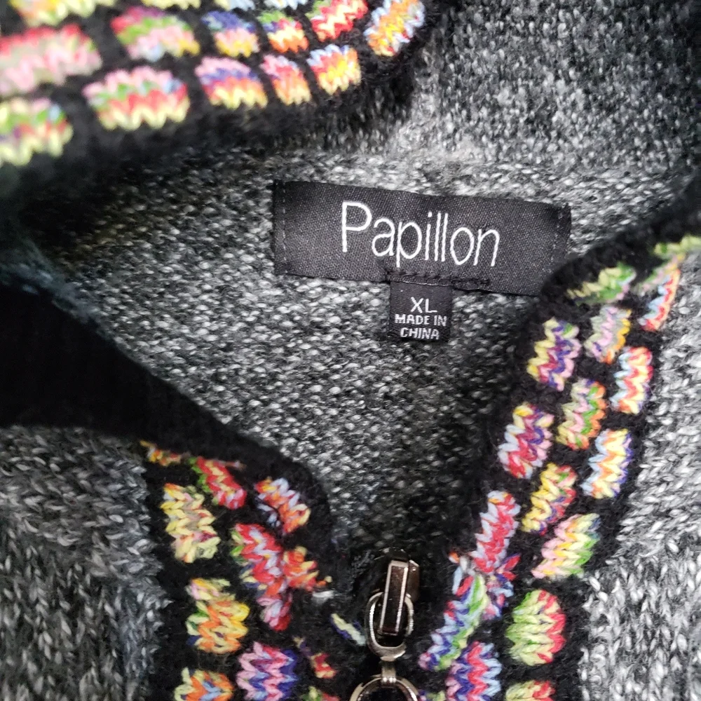Papillion zipper hoodie pockets jackets size XL - Picture 3 of 10